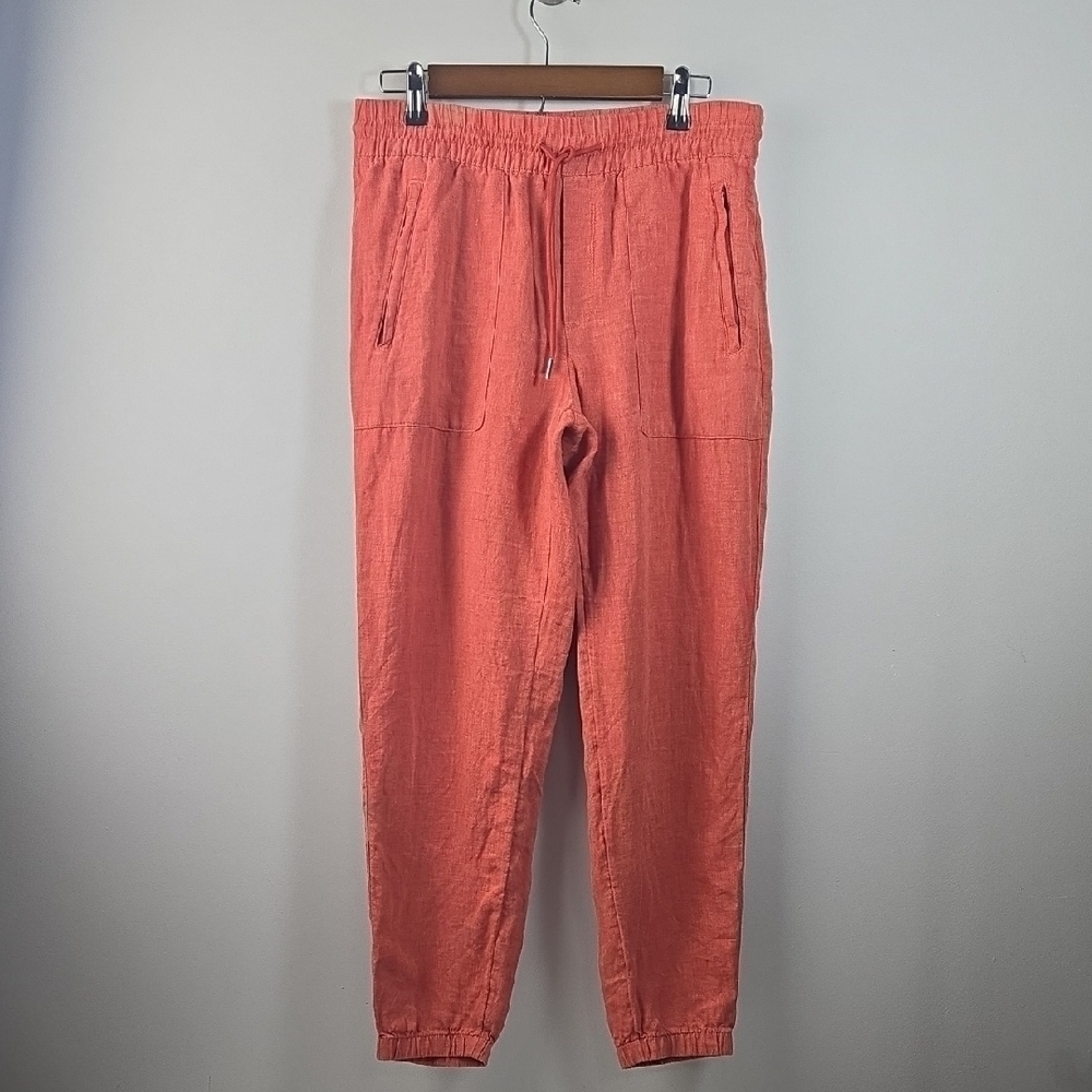 Athleta Pink Jogger Sweatpants with Tapered Leg and Elastic Waistband
